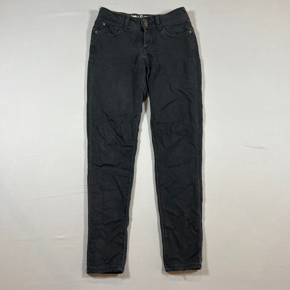 Wallflower The Ultra Fit Skinny Jeans Juniors 7 Black Instasoft Rayon Stretch